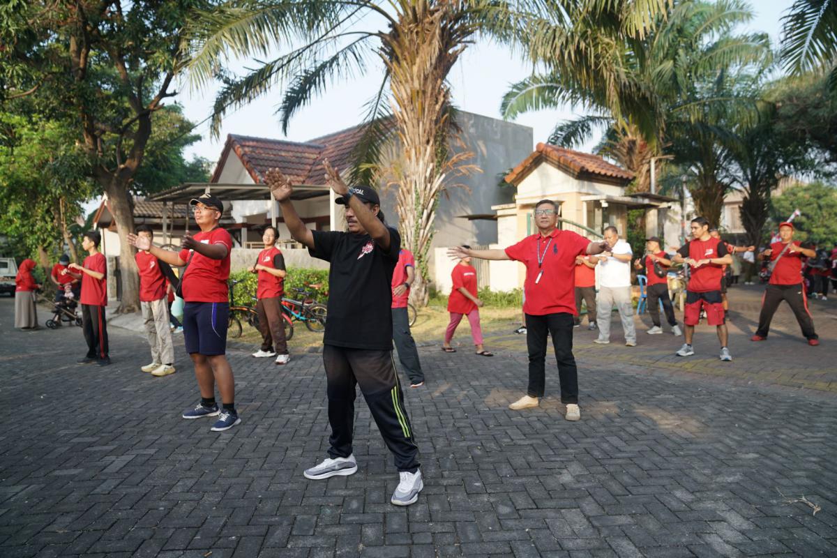 Dokumentasi Senam Pagi Dan Jalan Sehat HUT RI 81